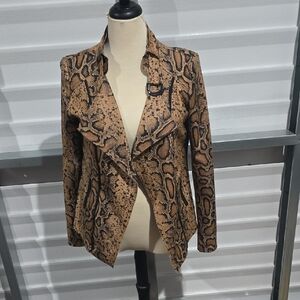 VENUS Brown Snake Print Blazer Size 8